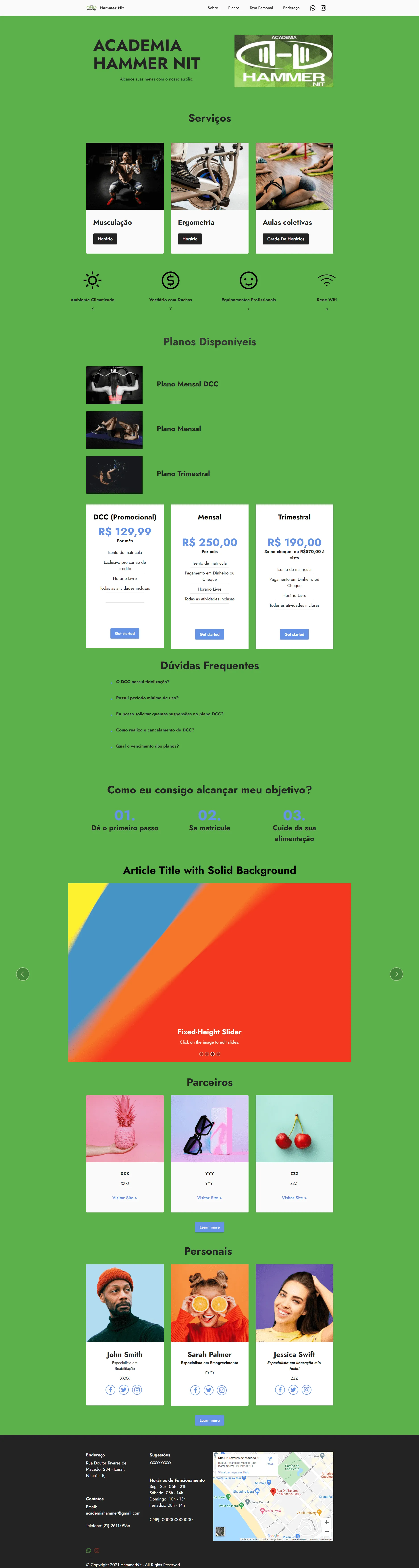 Website Hammer - Prototipo